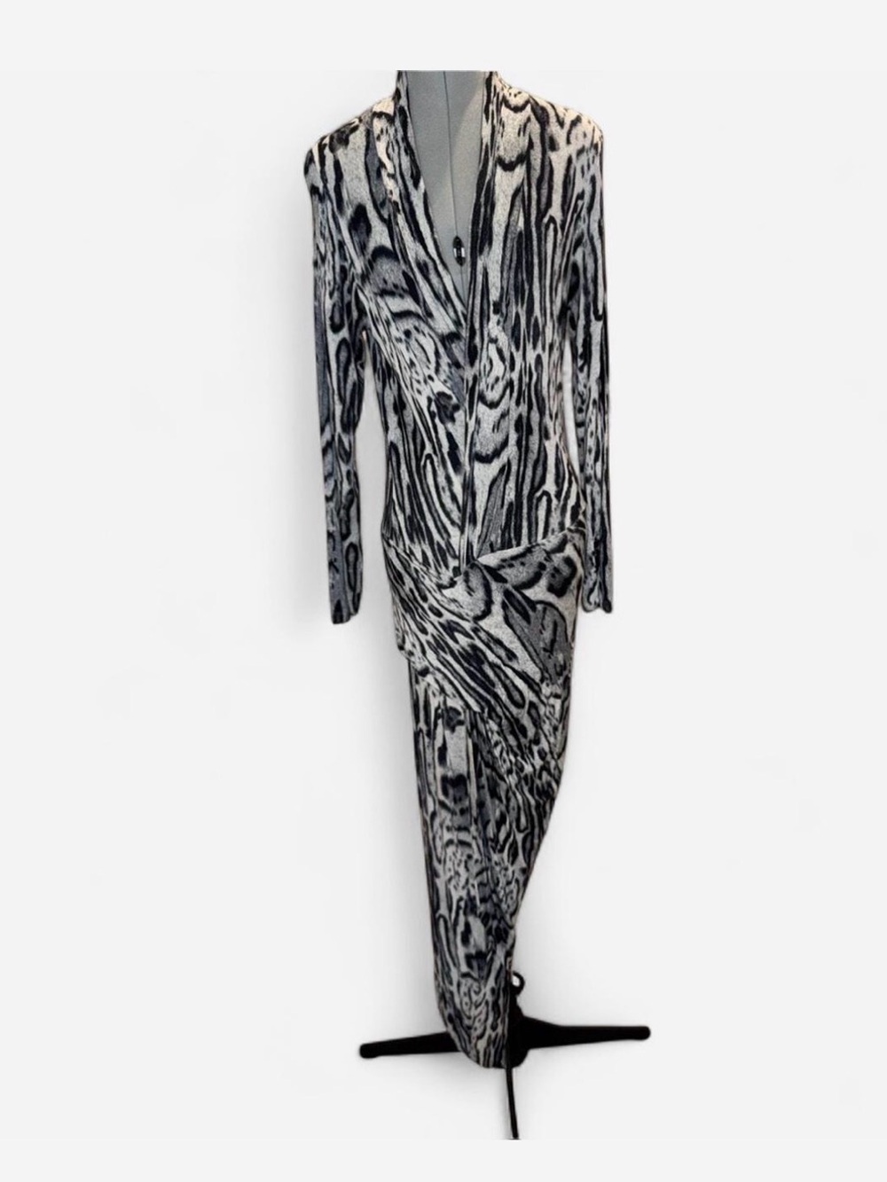 NEW W TAGS Young Fabulous and Broke Black and White Zebra Wrap Dress